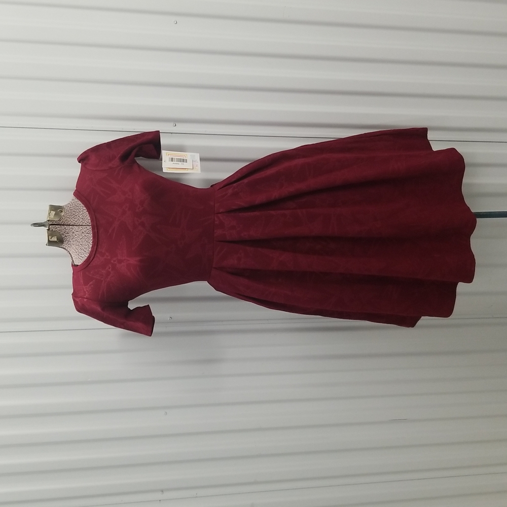 Burgundy Lula Roe Amelia Dress